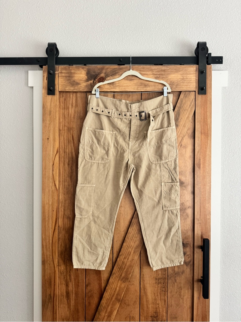 Free People Cargo Utility Pants with Belt Sz 8